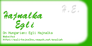 hajnalka egli business card